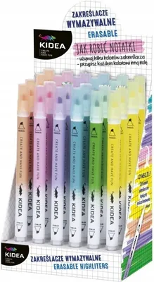 Zdjęcie produktu dla A Kidea D p24 - Wymazywalne zakreślacze w intensywnych kolorach do kreatywnych notatek.