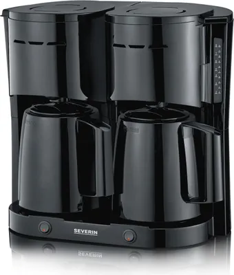 Immagine prodotto di SEVERIN caffettiera a filtro Duo KA9315 1000W 8 tazze brocca termica nera