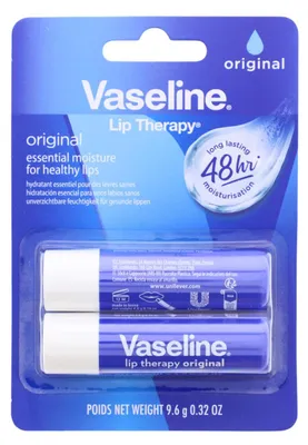 Produktbild von Vaseline Lip Care Duopack Original 9,6g Lippenpflege 48h Feuchtigkeit