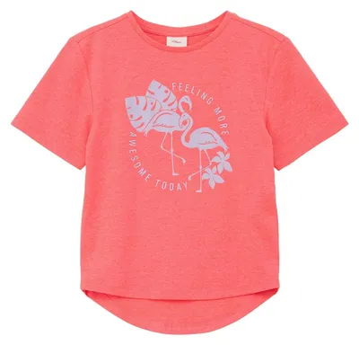 Produktbild von s.Oliver lässiges Kurzarm T-Shirt für Kinder mit Frontprint, weiß, Größe 92/98