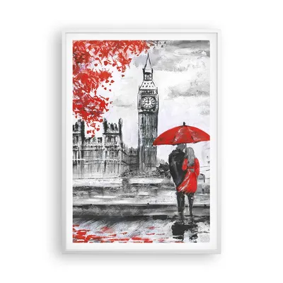Produktbild von Gerahmtes Poster - Weißer Rahmen - London Architektur big ben - 70x100 cm - Wand Bild - Wanddeko - Wandbilder - Wandposter - Bilderrahmen - Bilder - Kunstdruck - Wandbild - P2WPA70x100-3153