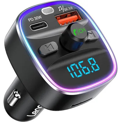 Productafbeelding van FM-zender, Bluetooth 5.4, auto-adapter, 48W, PD30W, USB, Bunt-48W