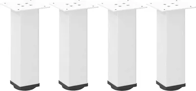 Imagen del producto de vidaXL Patas para mesa de centro, 4 unidades, color blanco, 30-32 cm, acero