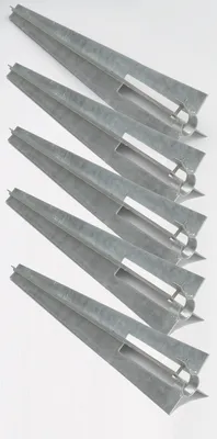 Produktbild von 5 x Bodenhülse Einschlaghülse Ø 34 mm Pfostenträger 50 cm Zaunpfosten Gartenzaun Klemm-Halter