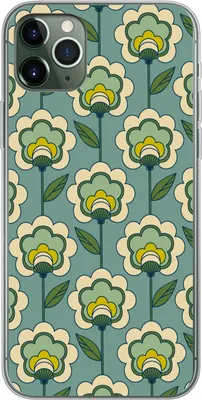 Produktbild von MuchoWow® Handyhülle Schutzhülle Hülle für Telefoonhoesje iPhone 11 Pro Max Retro - Design - 1970er Jahre - Blume Silikon Softcase Handy Hülle - Schutz
