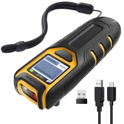 Barcodescanner Bluetooth 1D/2D/QR, tragbar mit Display