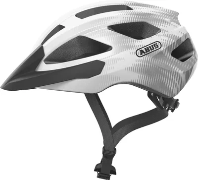Produktbild von ABUS Rennradhelm Macator - sportiver Fahrradhelm für Einsteiger - auch für Zopfträger/-innen - für Damen und Herren - Weiß/Silber, Größe L (58-62 cm)