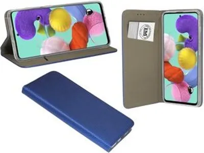 Produktbild von cofi1453 Buch Tasche "Smart" kompatibel mit SAMSUNG GALAXY A51 ( A515F ) Handy Hülle Etui Brieftasche Schutzhülle mit Standfunktion, Kartenfach Blau