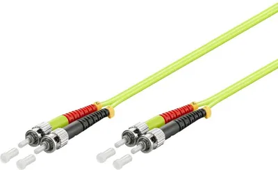 Produktbild von Glasfaserkabel ST-ST OM5 Duplex Patchkabel – 7,5 Meter
