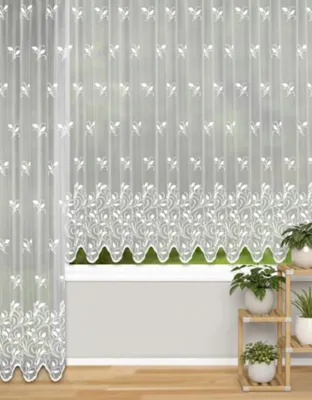 Produktbild von Fensterstore Jacquard weiß - Fertigvorhang von Albani - Größe (HxB): 175x450cm