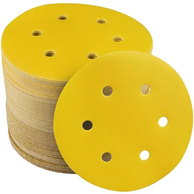 Obrázok produktu pre Brúsny papier 150 mm, značka Klett, 60 kusov, 6-otvorový, zrniteľnosť 60/80/120/180/240/400, určený pre excentrické brúsky