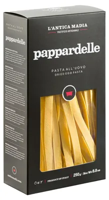 Image de l'Antica Madia Egg Pasta Pappardelle 250g – Nouilles fraîches aux œufs italiennes