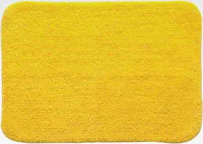 Produktbild von Badteppich Badematte Duschvorleger 100% Baumwolle Hochflor | flauschig | rutschhemmend | geeignet für Fußbodenheizung | 50x70 cm | Gelb