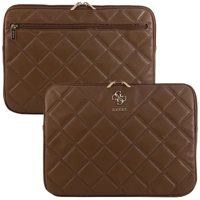 Produktbild von Guess Gesteppte 4G Laptoptasche 14" - Braun