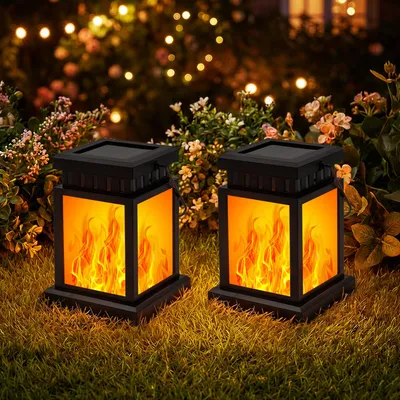 Immagine prodotto di Lampada da esterno a energia solare con effetto fiamma LED, confezione da 2