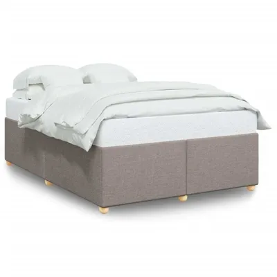 Produktbild von vidaXL Bettgestell ohne Matratze Taupe 140x190 cm Stoff
