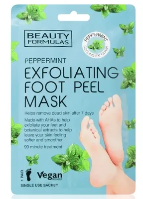 Obrázok produktu pre Beauty Formulas Złuszczająca peelingująca maska do stóp z mietą pieprzową, 1 para