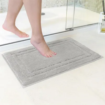 Immagine prodotto di Tappetino da bagno - Tappeto assorbente - Accessorio per il bagno - Super morbido e assorbente - 40x60 cm - Grigio