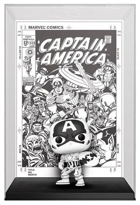 Productafbeelding van Marvel 85e verjaardag POP! Vinyl figuur, Captain America, gebaseerd op een comic cover, 9 cm