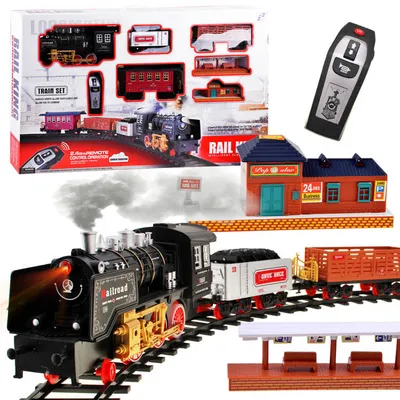 Obrázok produktu pre Obrovský dymiaci elektrický vláčik na diaľkové + zvuk RAIL KING