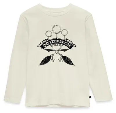 Produktbild von Spreadshirt Harry Potter Quidditch Team schwarz Kinder Premium Langarmshirt, 122/128 (6 Jahre), Naturweiß