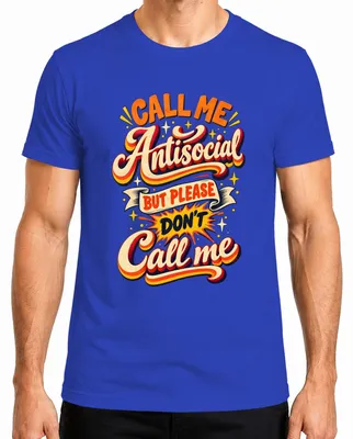 Immagine prodotto di Chiamatemi antisociale, ma per favore non chiamatemi "Lustig". T-shirt da uomo, blu, taglia S