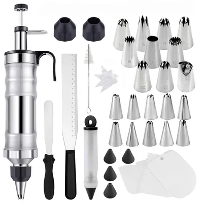 Produktbild von Solidchoice – 34-teiliges Backset mit Dekorierstiften und Spritztüllen