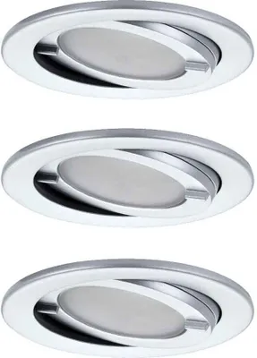 Productafbeelding van 3 x Möbeleinbauleuchten Set Micro Line schwenkbar Chrom matt IP44 3 x 20W G4 12V Halogen