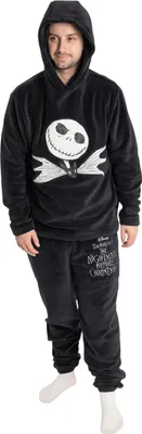 Image de L'Étrange Noël de monsieur Jack - Pyjama à pantalon long pour homme, manches longues NS9862 (XL) (noir)