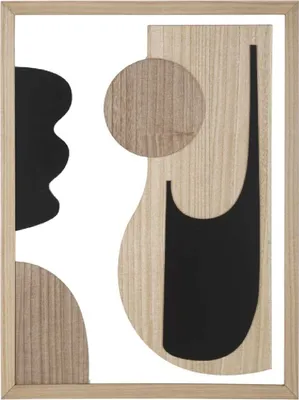 Image de Mauro Ferretti MDF panneau mural Astry 60x2x80 naturel noir
