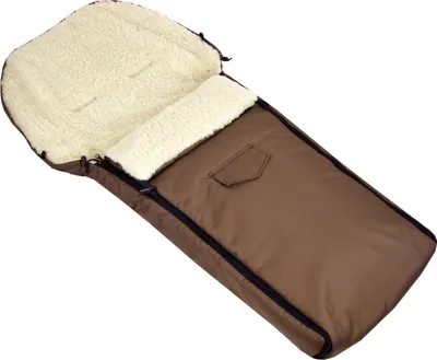 Produktbild von BAMBINIWELT Winterfußsack Fußsack universal  108cm für Babyschale Kinderwagen Buggy Wolle UNI BRAUN