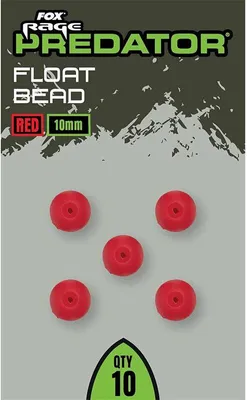 Produktbild von Fox Rage Predator Red Float Beads 10mm - 10 Gummiperlen