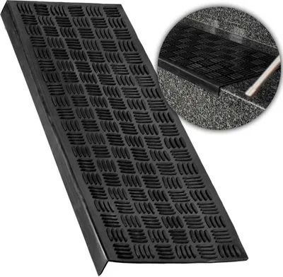 Zdjęcie produktu dla Deco4Home Stopień na Schody | 25x75cm | Mata Schodowa | Czarny