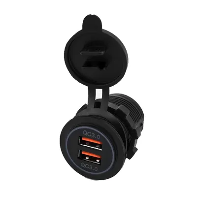 Produktbild von Autoladegerät, Auto-USB-Ladegerät, Autoladegerät, Duales USB-Ladegerät, Autoladegerät Steckdose, Motorrad-Ladegerät