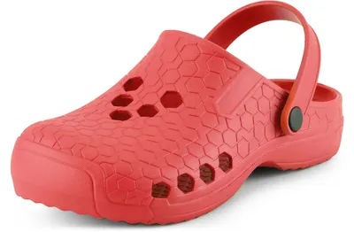Image de Ladeheid Sabots légers pour femmes et hommes en EVA, sabots de jardin, chaussures de jardin ouvertes LADW008 (Rouge 1841, 37 EU)