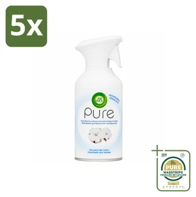 Imagen del producto de 5 aerosoles Air Wick - Aroma "Suavidad de algodón" - 250 ml - Paquete ahorro - 5 unidades