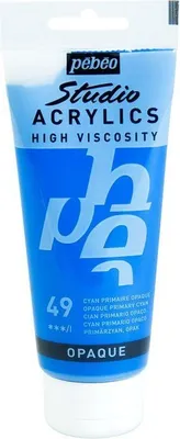 Produktbild von Deckende Acrylfarbe - Cyanblau - 100 ml