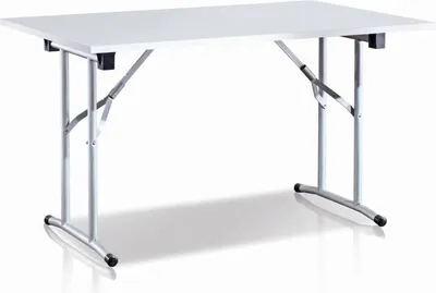 Produktbild von Klapptisch Daccurs, Campingtisch mit klappbaren Metallbeinen, Moderner Mehrzweck - Esstisch, 100%  Italy, 125x75h80 cm, Weiß