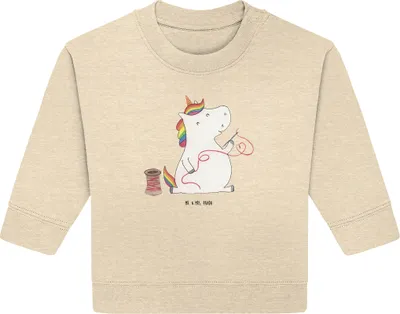 Produktbild von Mr. & Mrs. Panda Organic Baby Pullover Einhorn Näherin 6. - 12. Monat - Natural Raw - Geschenk, Basteln, Unicorn, Stricken, Einhörner, Freundin, Bullover