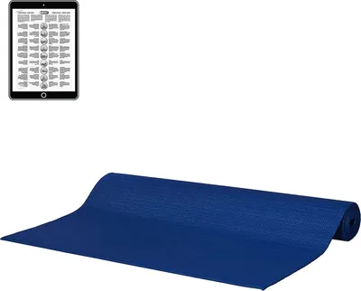 Produktbild von Best Sporting Pilatesmatte kompakt in 173 x 61 x 0,3cm I Yogamatte, ideal für unterwegs I inkl. Übungsanleitung I Sportmatte Fitnessmatte rutschfest I Yoga Mat aus schadstoffem PVC