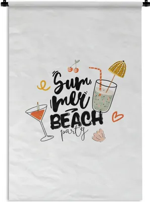 Produktbild von MuchoWow® Wandteppich Wandbehang Cocktail - Kirsche - Sommer 60x90 cm Tapisserie Dekoration Wandtuch - Foto-Teppich - Abwaschbar