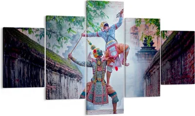 Produktbild von Bild auf Leinwand - Leinwandbild - Krieger Schwert - 125x70cm - Wand Bild - Wanddeko - Wandbilder - Leinwanddruck - Bilder - Kunstdruck - Wanddekoration - Leinwand bilder - Wandkunst - EA125x70-4116