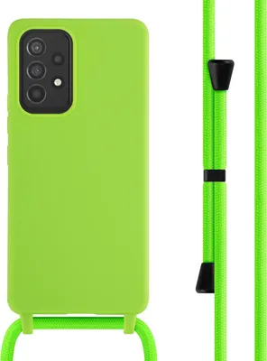 Zdjęcie produktu dla imoshion Silikonowe etui ze sznurkiem do Samsung Galaxy A53 - fluorescencyjna zieleń