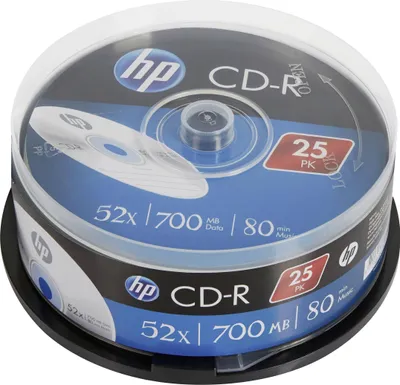 Image de HP CD-R, CRE00015-3, 69311, 25-pack, 700MB, 52x, 80min., 12cm, bez możliwości nadruku, cake box, do archiwizacji danych