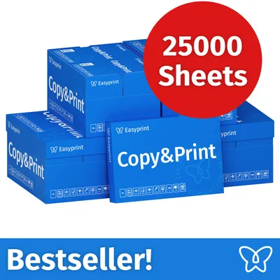 Productafbeelding van NIEUW: Easyprint Printerpapier Kopieerpapier 25000 Vel 50 x 500 A4 Premium Extra Wit CIE 160 Testwinnaar PEFC-gecertificeerd