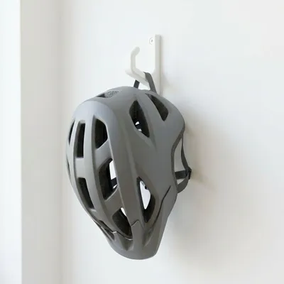 Produktbild von Fahrradhelm Wandhalterung - Skateboard Fahrrad Helm Wand Halter Haken, Farbe:Weiß, Menge:1