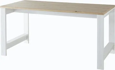 Produktbild von Schreibtisch 21 Bürotisch Jasmin Artisan Eiche Pinie hell weiß 160 cm