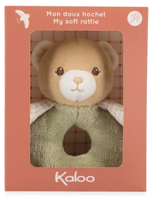 Image de Ourson hochet Kaloo doux, vert - Jouet pour bébé, doudou