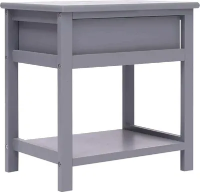 Immagine prodotto di Comodini 2 pz. Grigio 40x29x42 cm Legno di Paulownia