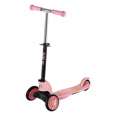 Produktbild von Kinderroller 2in1 NILS FUN HLB202 – 3-Rad zu 2-Rad Scooter, höhenverstellbar, klappbar, pink